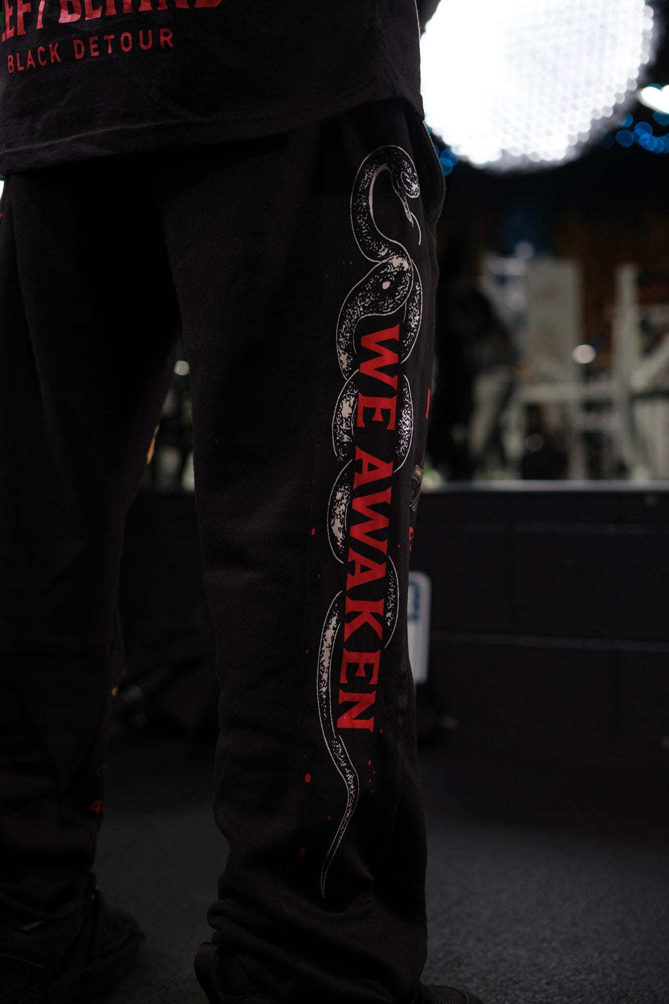 Baggy rock-style sweats