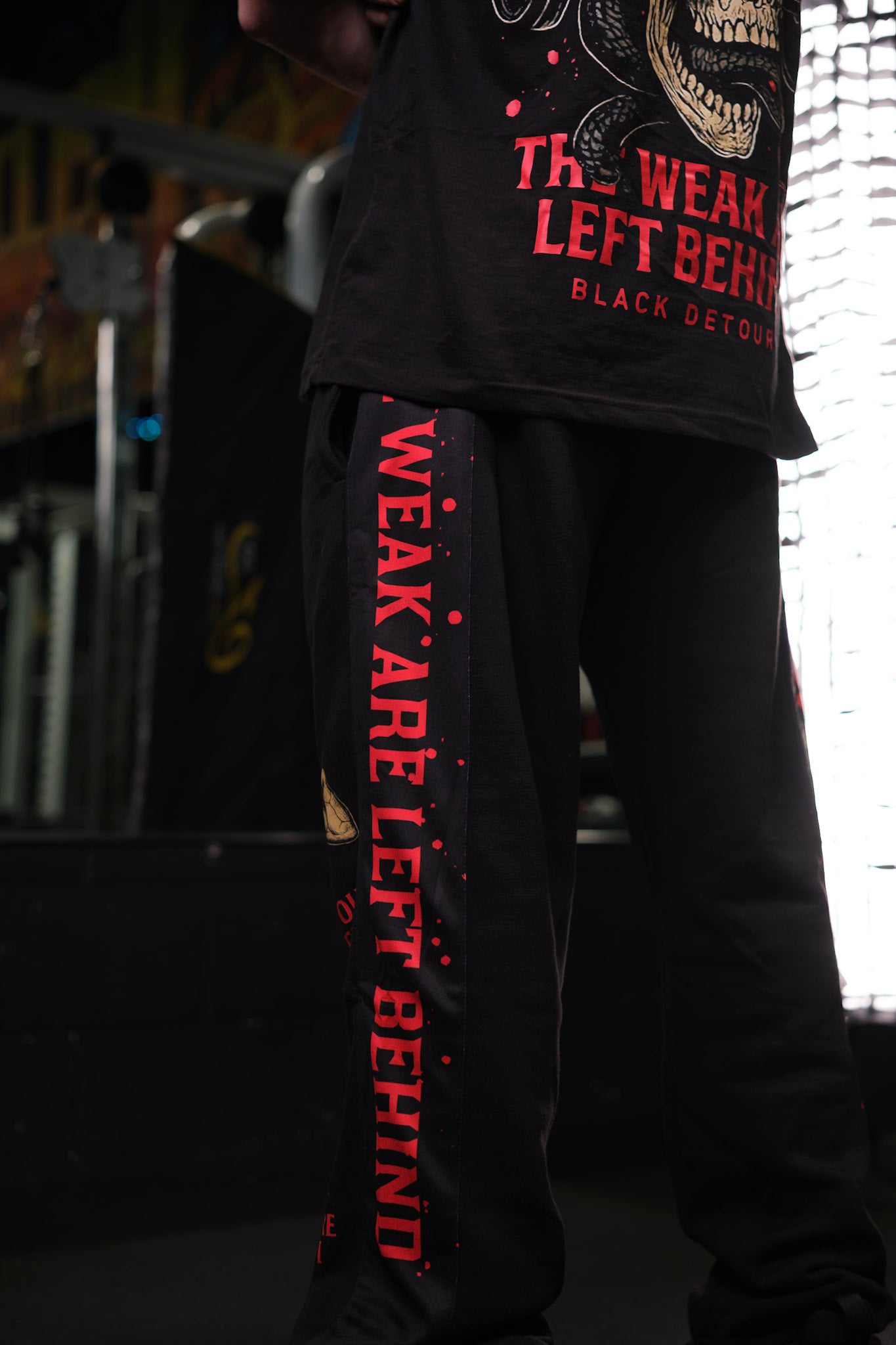 Baggy rock-style sweats