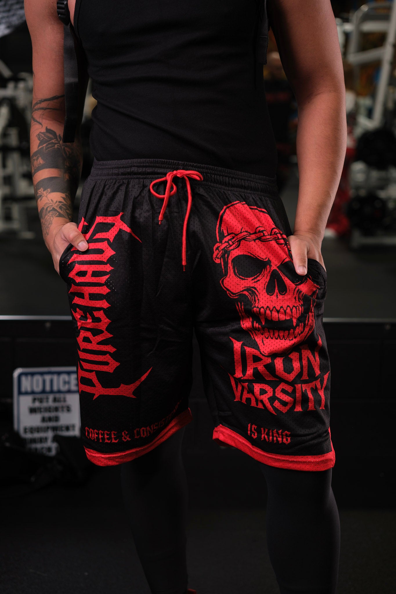 Purehaus Iron Varsity Mesh Shorts